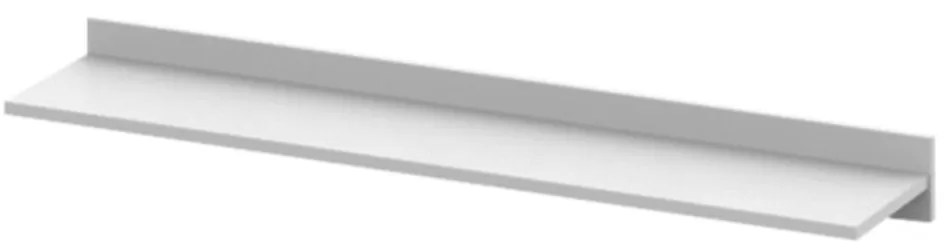 Etajera de perete 110x23x10 cm, PAL Alb