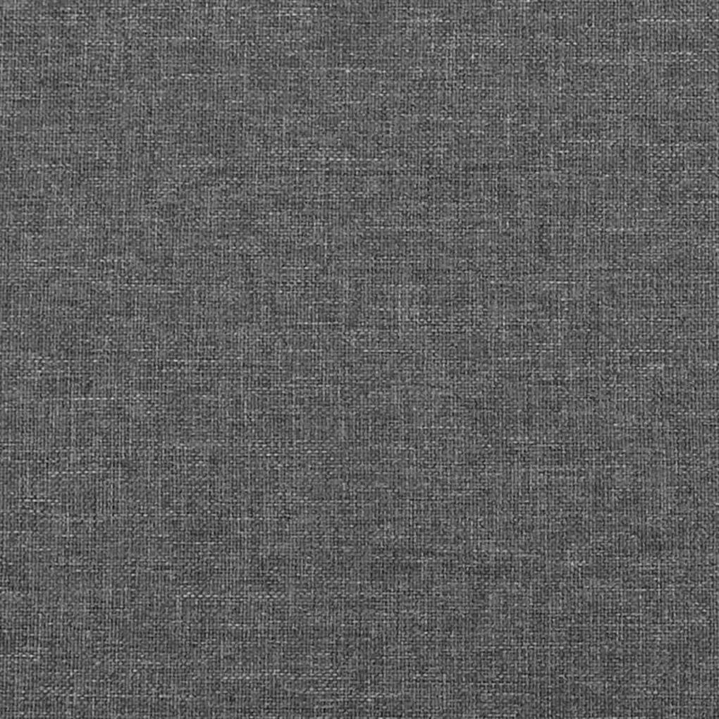 Cadru de pat cu tablie, gri inchis, 200x200 cm, textil Morke gra, 200 x 200 cm, Cu blocuri patrate
