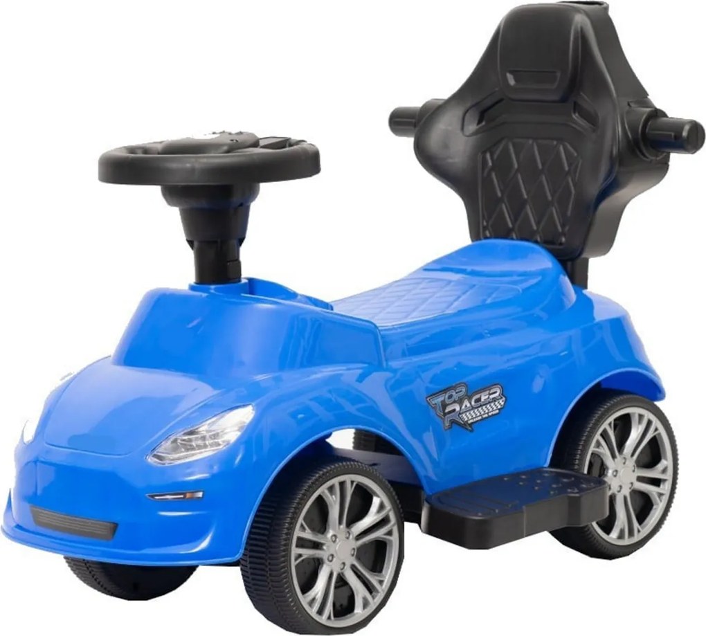 Masinuta copii si bebe NOVOKIDS™ Top Racer, Cu melodii si lumini, Maner de impins pentru parinti detasabil, Functie trotineta fara pedale, Pentru