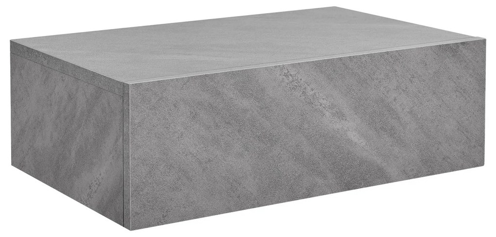Noptiera montata pe perete 46x30x15 cm cu sertar, aspect beton
