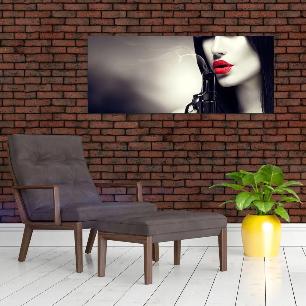 Tablou - Femeia misterioasă (120x50 cm)