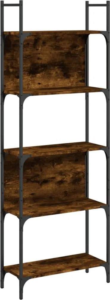 vidaXL Bibliotecă 5 niveluri, stejar fumuriu, 60,5x24x166,5 cm