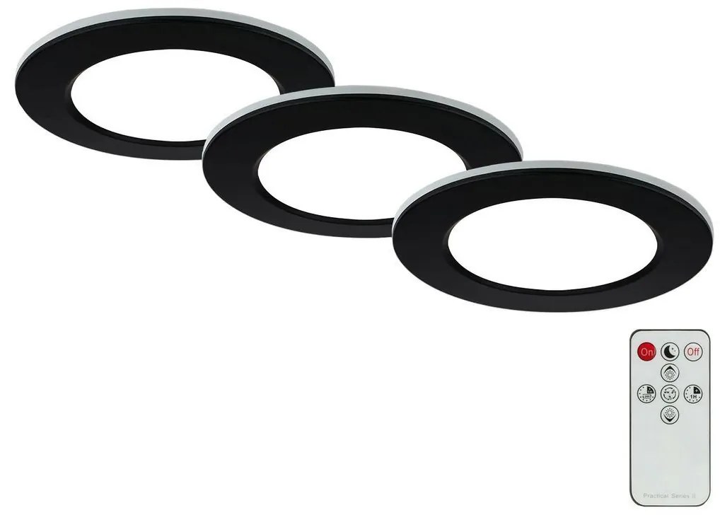 SET 3x corp de iluminat LED dimabil pentru baie LED/4,8W/230V IP44 Briloner + telecomandă