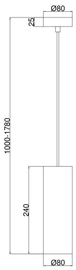 Lustră pe cablu Maytoni P011PL-01CH GIOIA 1xE14/40W/230V negru