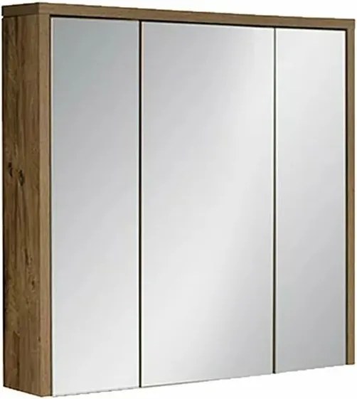 Dulap cu oglinda 80 cm cu 3 usi Comad Hampton stejar Huton