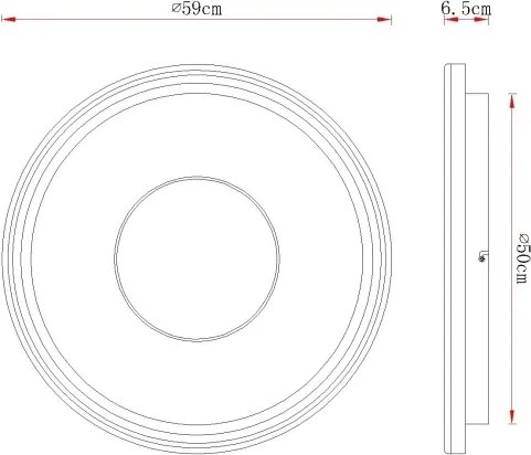 Globo 48558-60 - Plafonieră LED dimabilă EILA LED/60W/230V Ø 59 cm albă+telecomandă