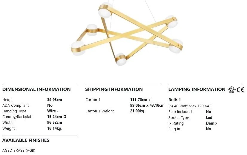Lustra suspendata LED, design modern, ORBIT