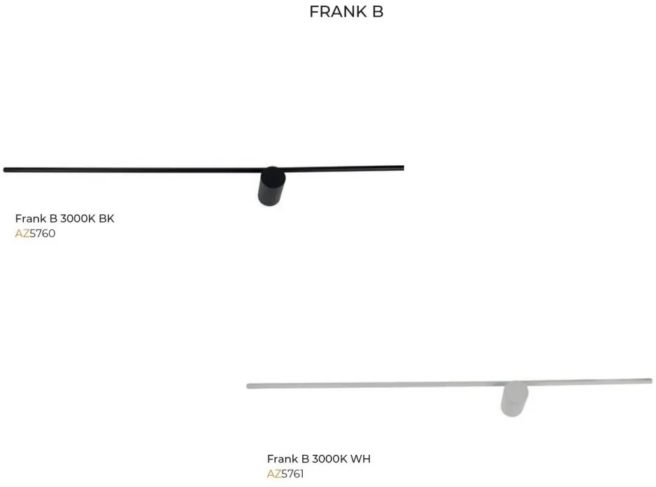Aplica LED de perete stil minimalist FRANK B negru