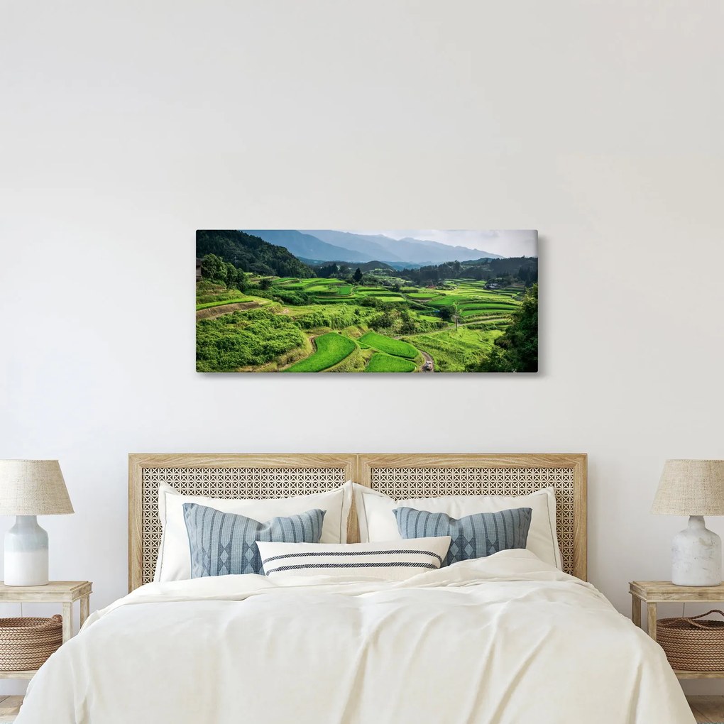 Tablou cu câmp de orez (120x50 cm)