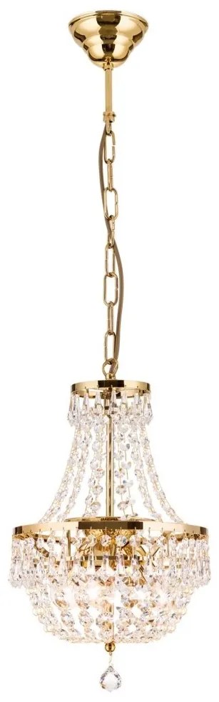 Candelabru cristal design lux Sheraton D-25cm 3L gold plated
