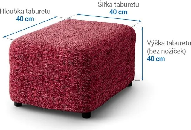 Gaico Huse bielastice VITTORIA bordo taburet (40 x 40 x 40 cm)