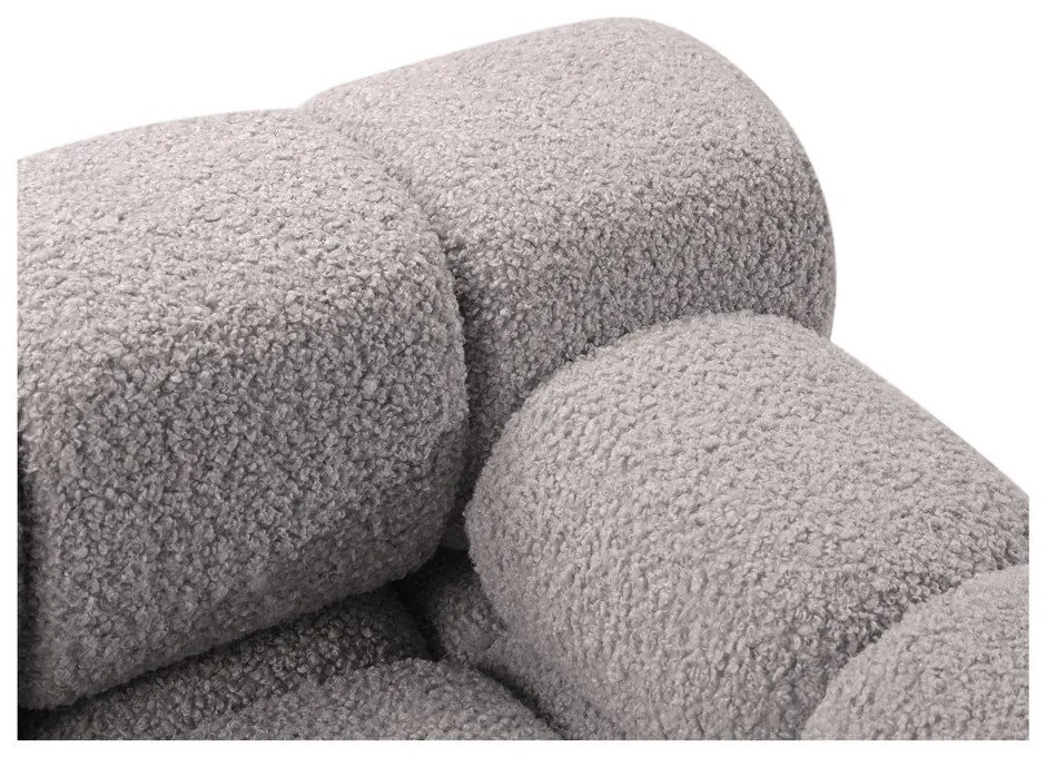 Modul pentru canapea modulară gri deschis cu tapițerie din țesătură bouclé (cu colț pe partea dreaptă) Bellis – Micadoni Home