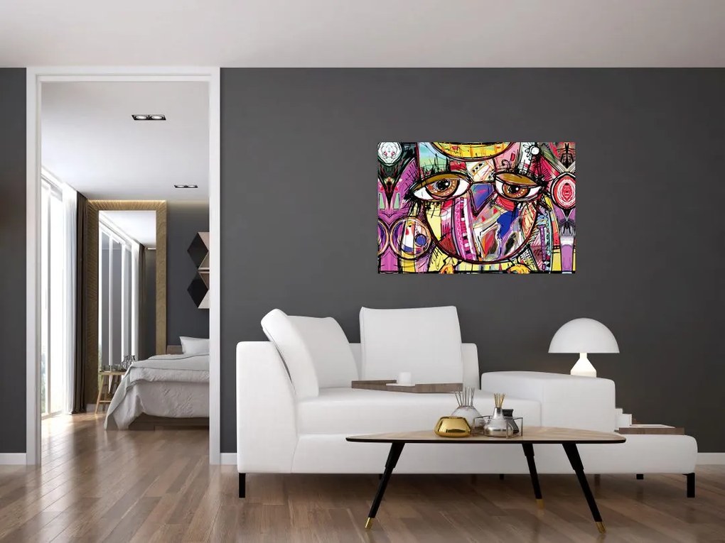 Tablou - Artă stradală - bufniță (90x60 cm)