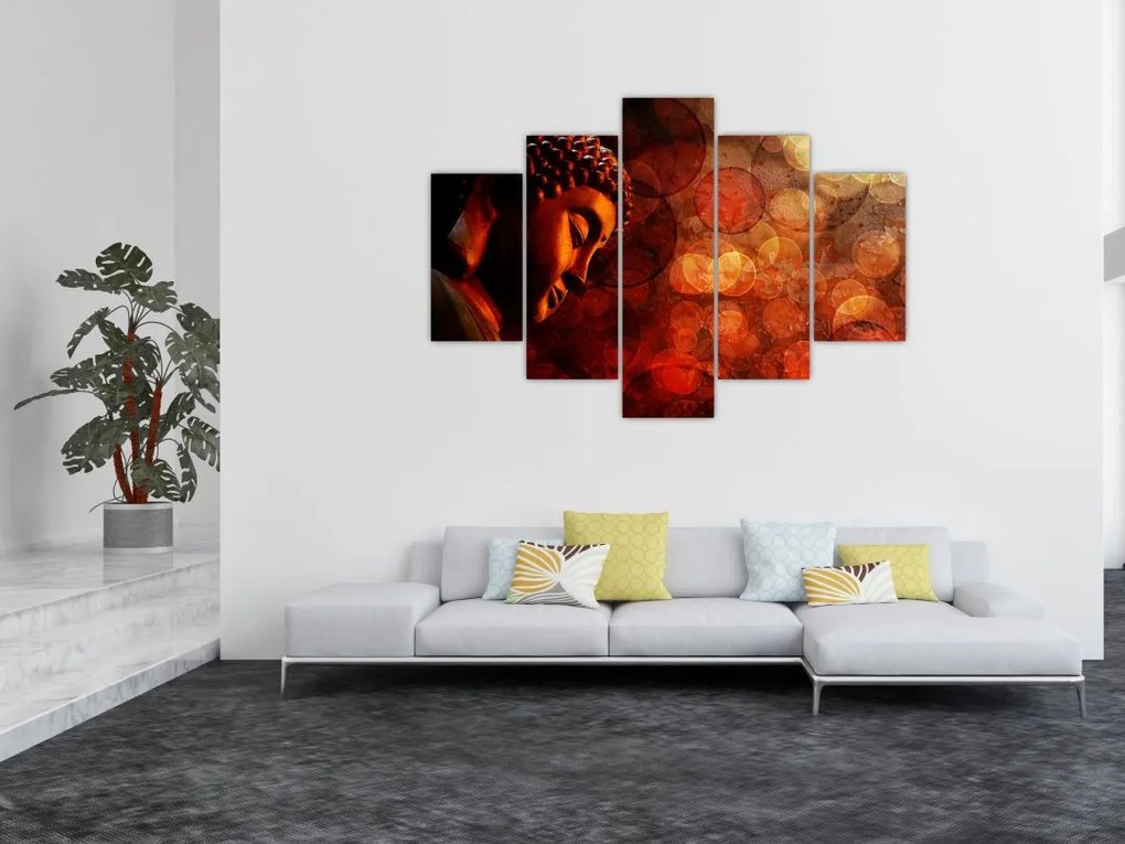 Tablou - Buddha în nuanțe roșii (150x105 cm)