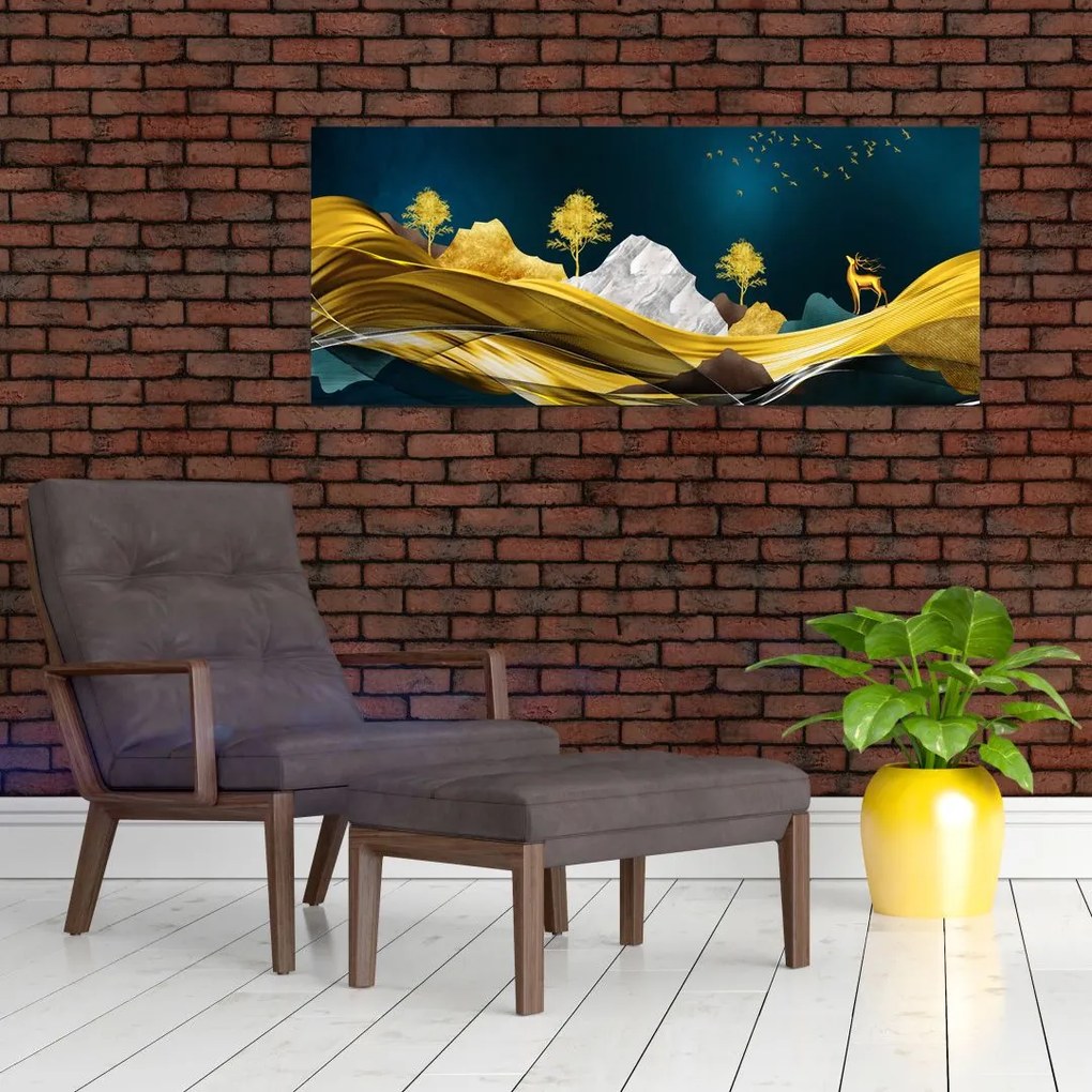 Tablou - Peisaj, cerb (120x50 cm)