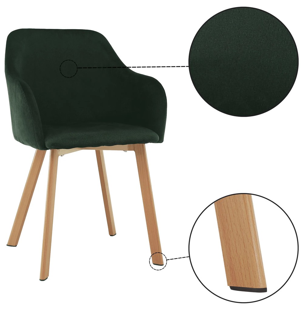 Zondo Scaun de sufragerie Talira (verde + fag). 809575