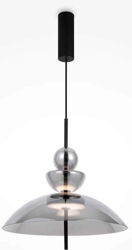 Lustra/Pendul LED design modern decorativ Bangkok 40cm, fumuriu