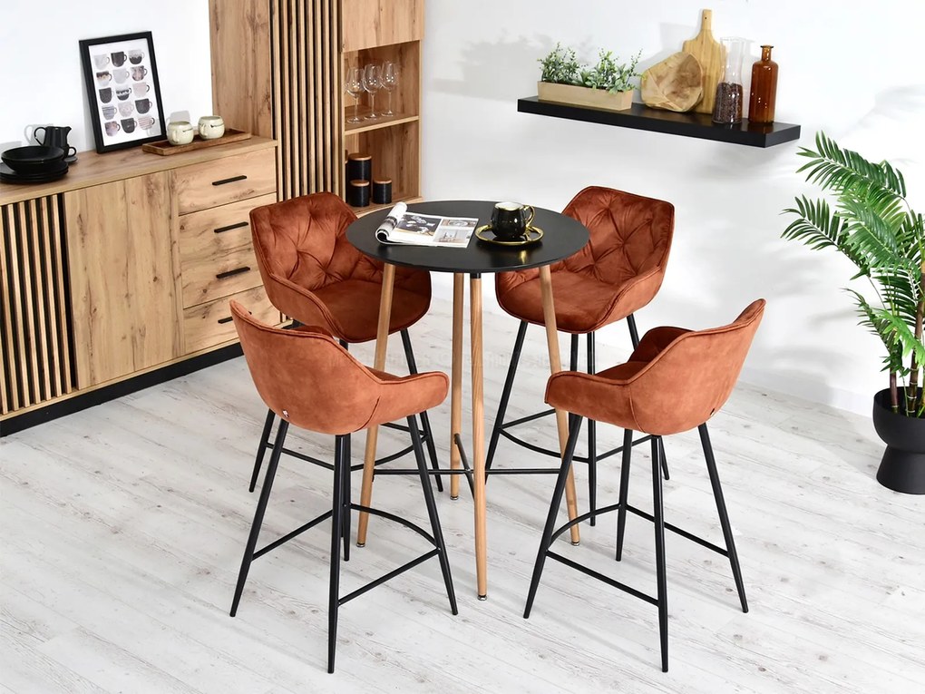 Scaun Lars (cupru + negru). Promo -16%. 1110717