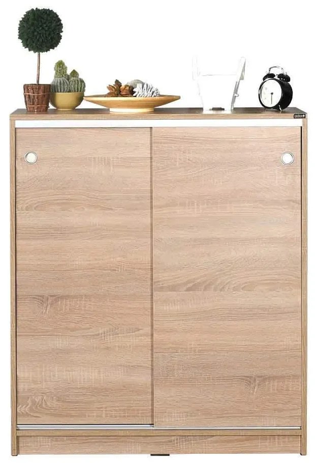Comoda Multifunctionala Adore Diamond, 2 usi glisante, 5 rafturi,  91 x 105 x 37 cm