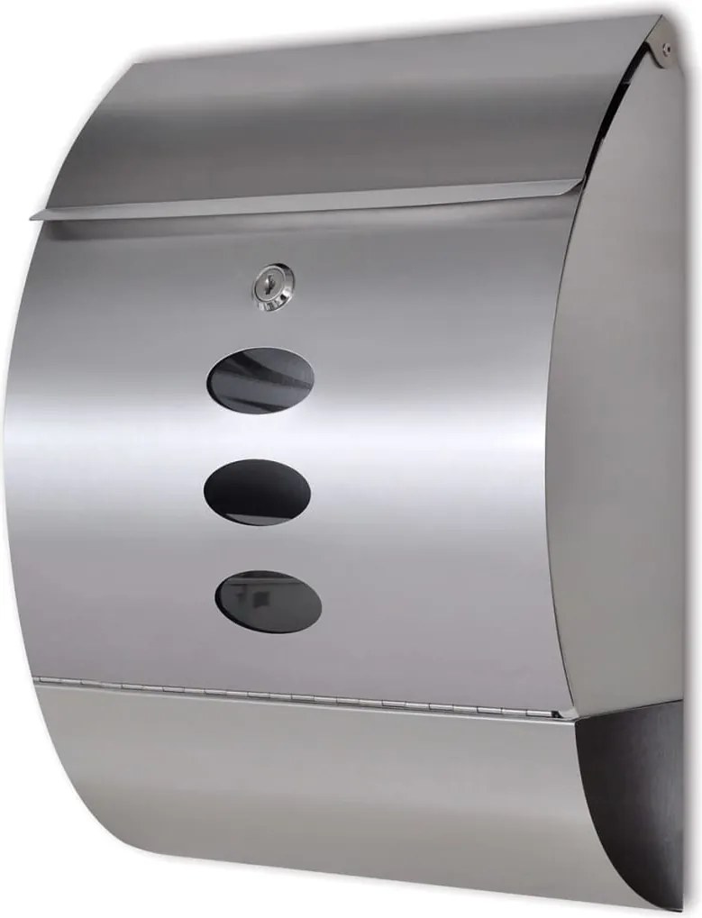 vidaXL Cutie poștală oțel inoxidabil 30 x 12 x 40 cm