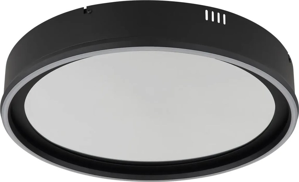 Globo 68288D - Plafonieră LED reglabilă MIRRORA 40W/230V Ø 51,5 cm neagră + telecomandă