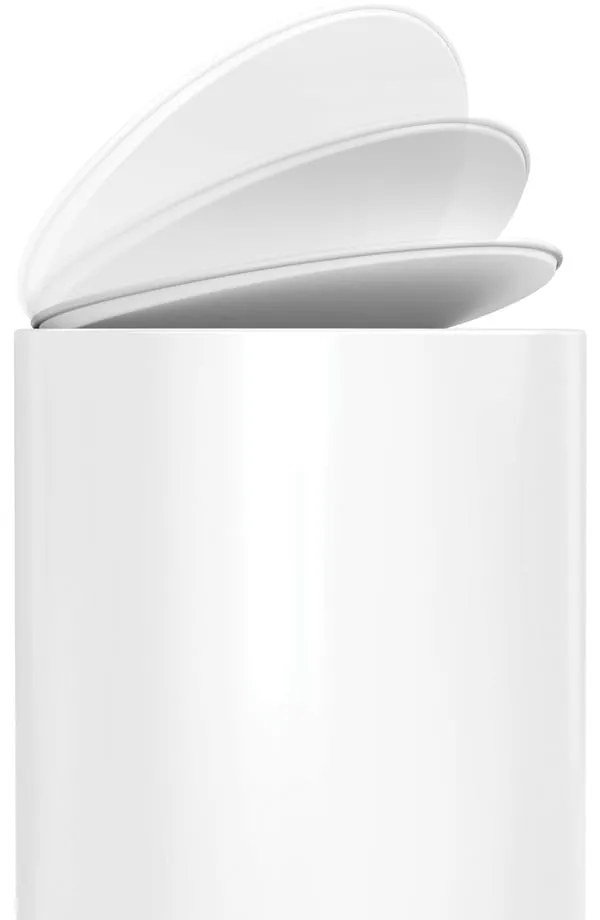 Coș de gunoi alb cu pedală din metal 6 l – simplehuman