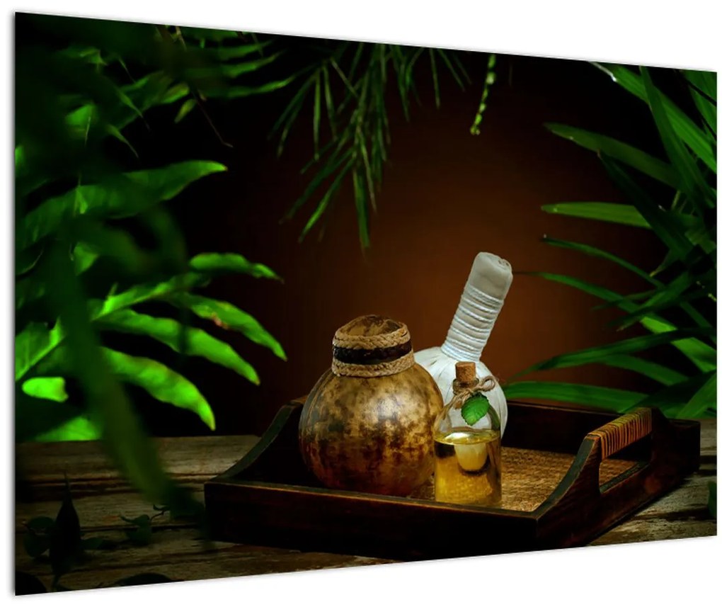 Tablou cu obiectele spa (90x60 cm)