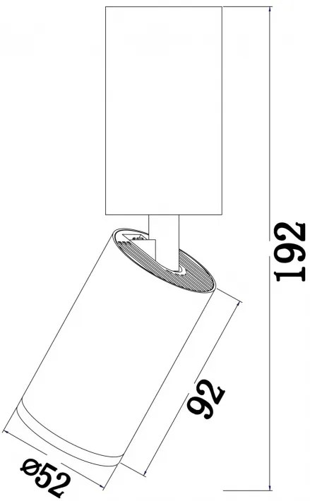 Spot aplicat directionabil design modern FOCUS S alb MYC051CL-01W