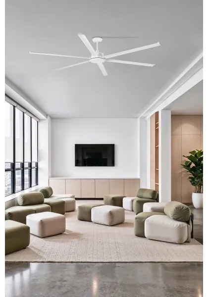 Ventilator LED dimabil de tavan FARO 34206-130 ROTTERDAM XXL LED/32W/230V alb d. 250 cm + telecomandă