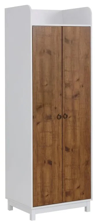 Șifonier alb cu aspect de lemn de stejar 62x180 cm Goslar - Støraa