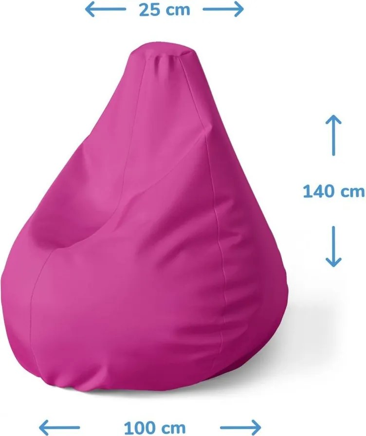 Sac de șezut Pear pene colorate, albastru