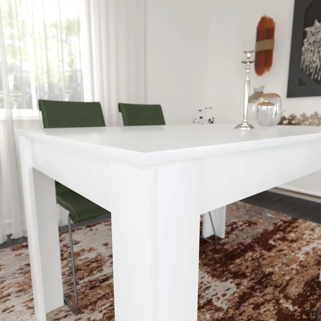 Masă de sufragerie Single Shiny White