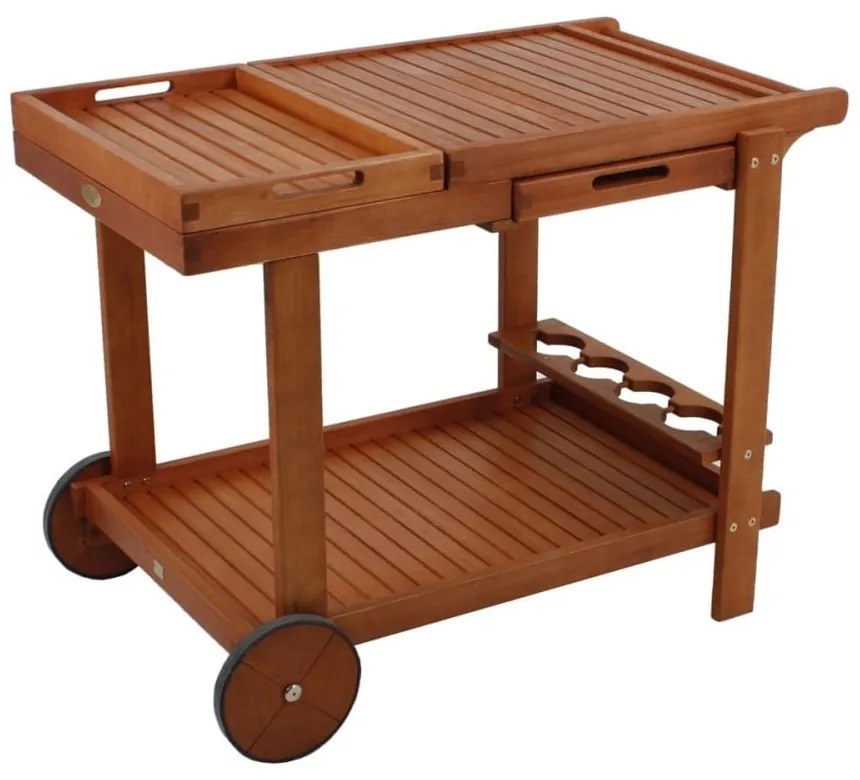 Masă de servire pentru grădină din lemn de eucalipt 60x100 cm Hayward – Garden Pleasure