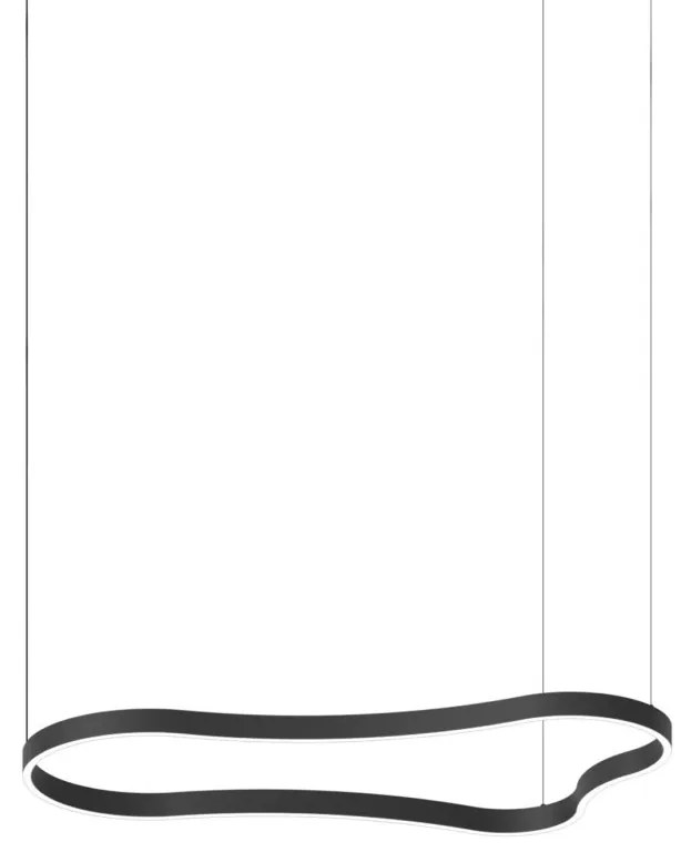 Lustra LED suspendata Waves-2 sp negru
