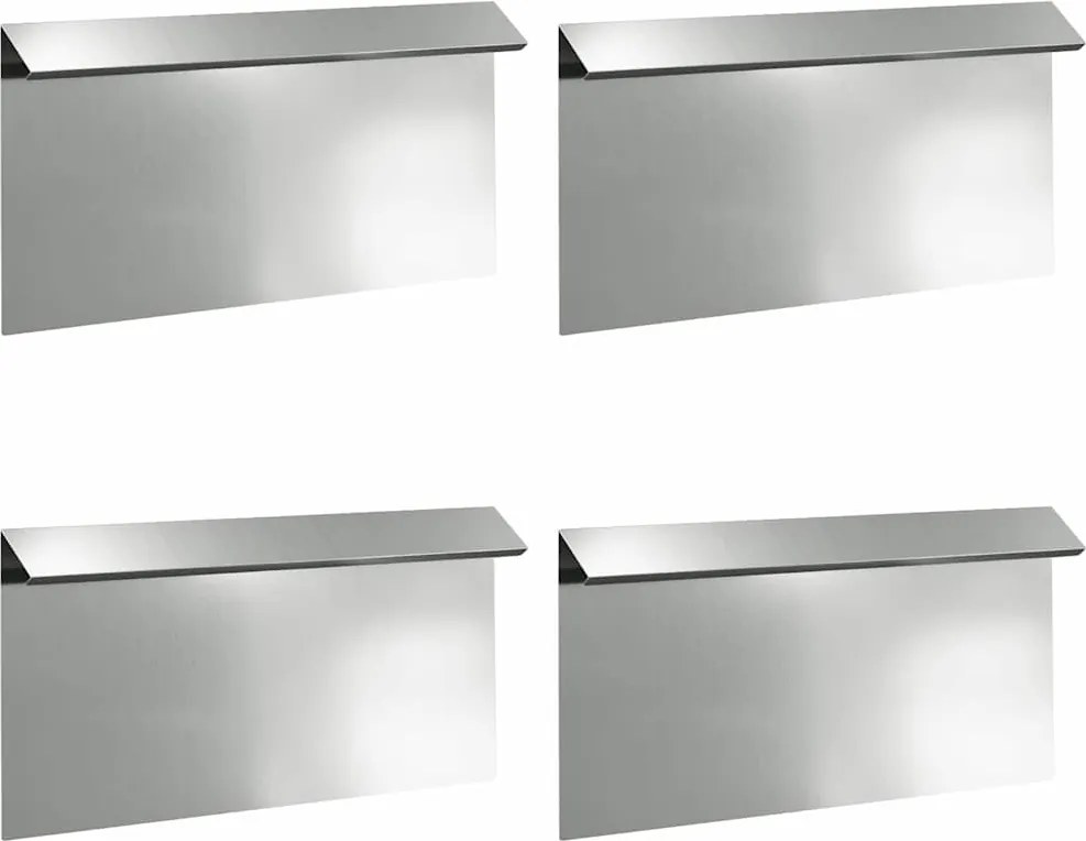 vidaXL Gard pentru melci 4 pcs Argintiu 50 x 3,5 x 25 cm