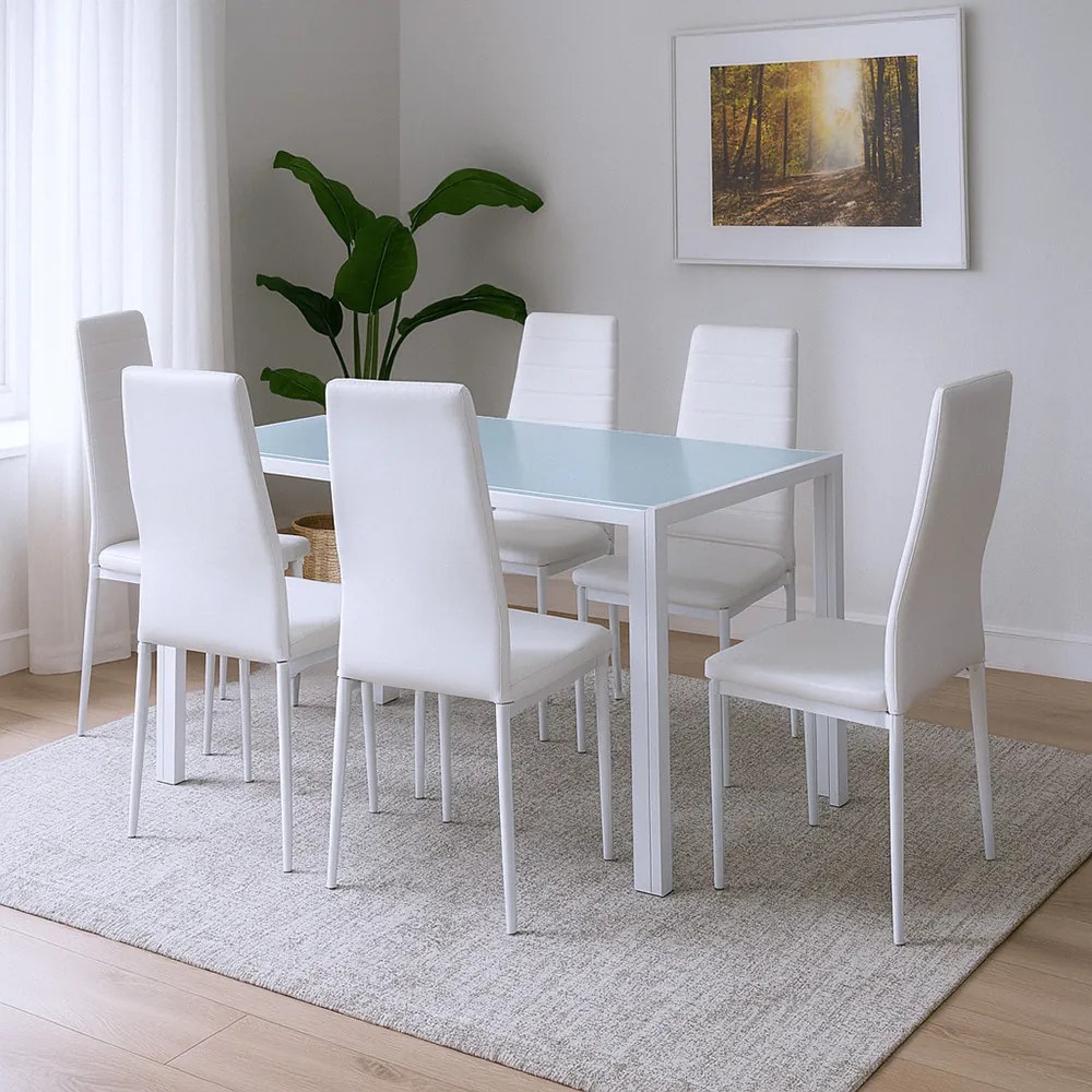 Liana 6+1 set de sufragerie alb