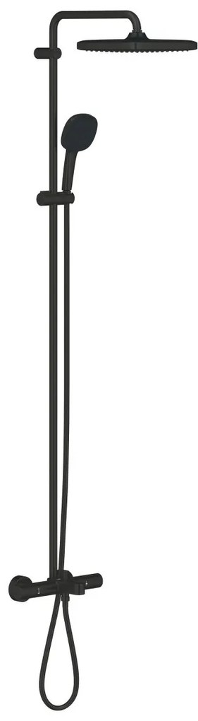 Grohe Vitalio Comfort set cada si dus perete cu termostat da negru 269842431