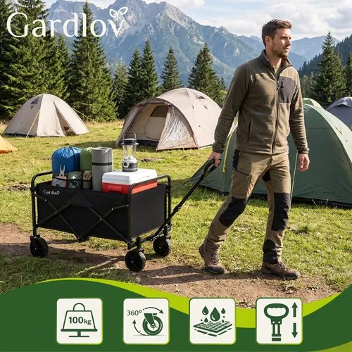 Cărucior de grădină pliabil 90 l - 70,5 x 47 x 46 cm