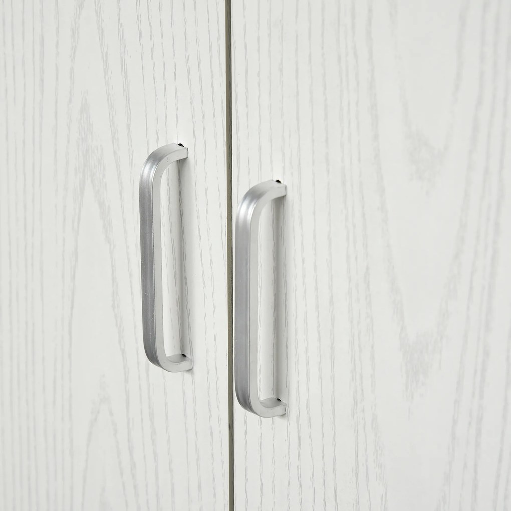 HOMCOM Bufet de bucătărie armoire de cuisine multi-depozitare 4 uși 1 sertar raft + mare blat 71 x 41 x 178 cm MDF alb | Aosom Romania