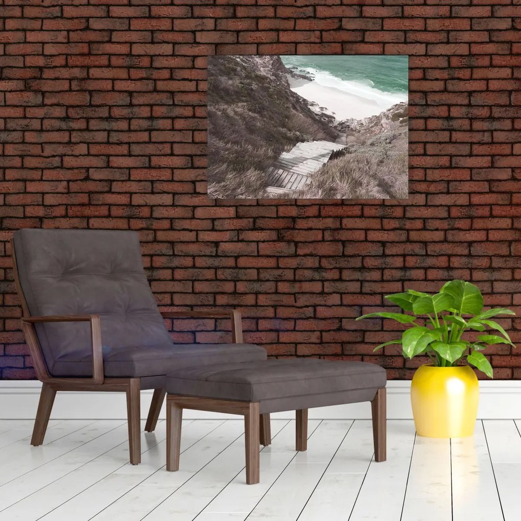 Tablou pe sticlă - Călătorie spre Marea de Smarald (70x50 cm)