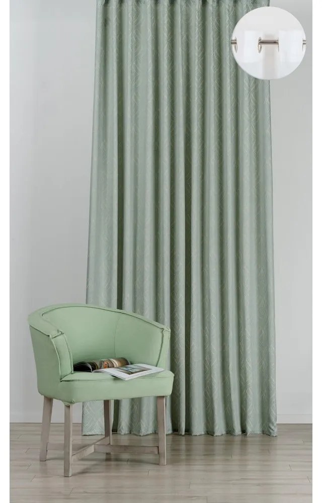 Draperie verde-mentă 135x260 cm Sesimbra – Mendola Fabrics