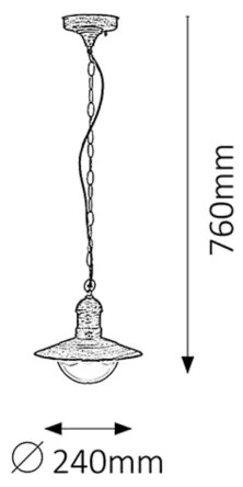 Rabalux 8737 - Corp de iluminat exterior OSLO 1xE27/60W