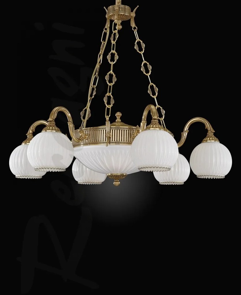 Lustra clasia din alama 6+2 design italian 9300