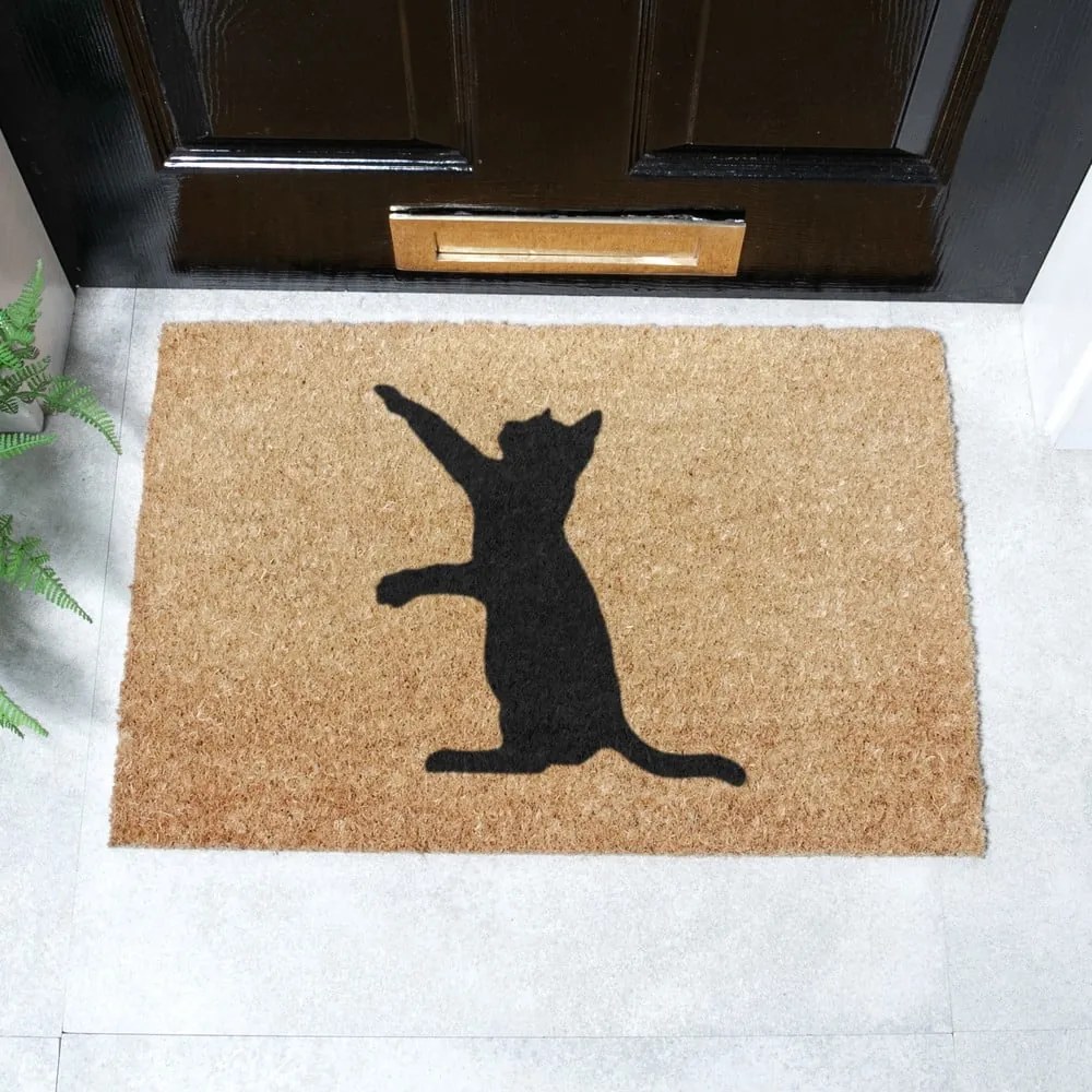 Covoraș de intrare din fibre de nucă de cocos 40x60 cm Cat – Artsy Doormats