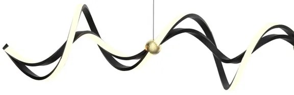 Lustră LED pe cablu COLIA LED/55W/230V negru/auriu