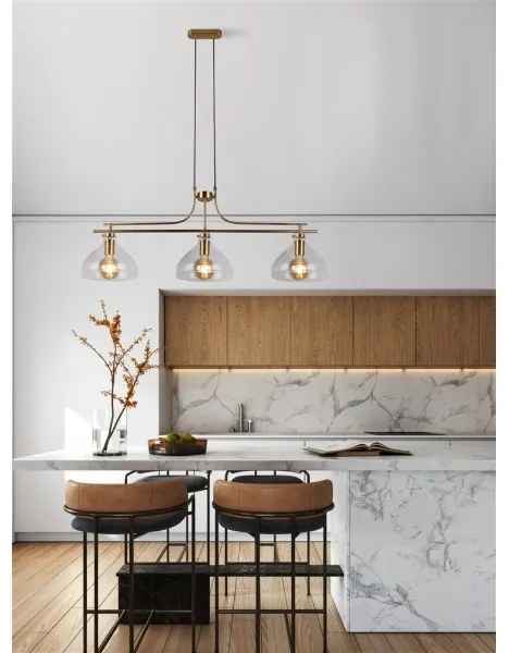 Lustră pe cablu Searchlight 31031-3PB MARGARITA 3xE27/60W/230V alamă