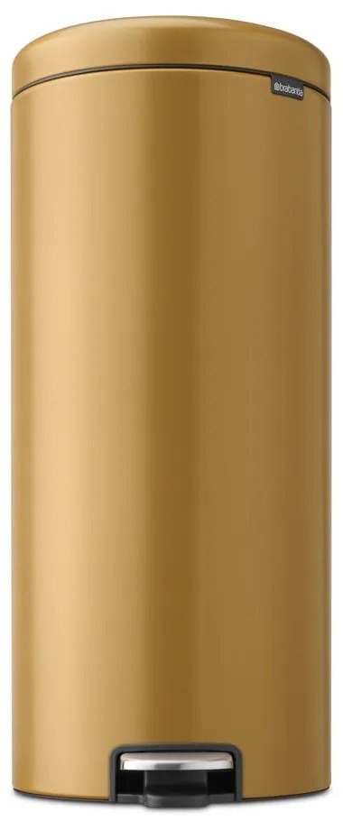 Coș de gunoi auriu cu pedală din oțel 30 l NewIcon – Brabantia