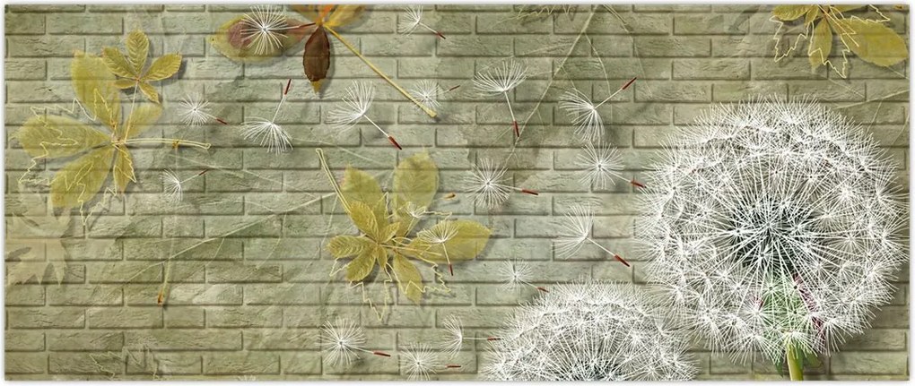 Tablou - Păpădii suflate de vânt (120x50 cm)