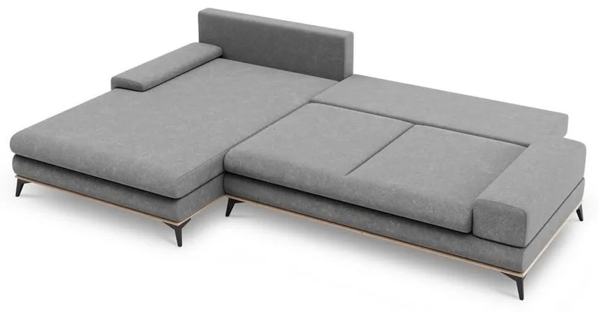 Colțar extensibil cu șezlong pe partea stângă Windsor & Co Sofas Planet, gri
