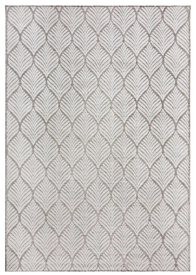 Covor pentru exterior și interior fildeș 80x150 cm Elm Leaf – Flair Rugs